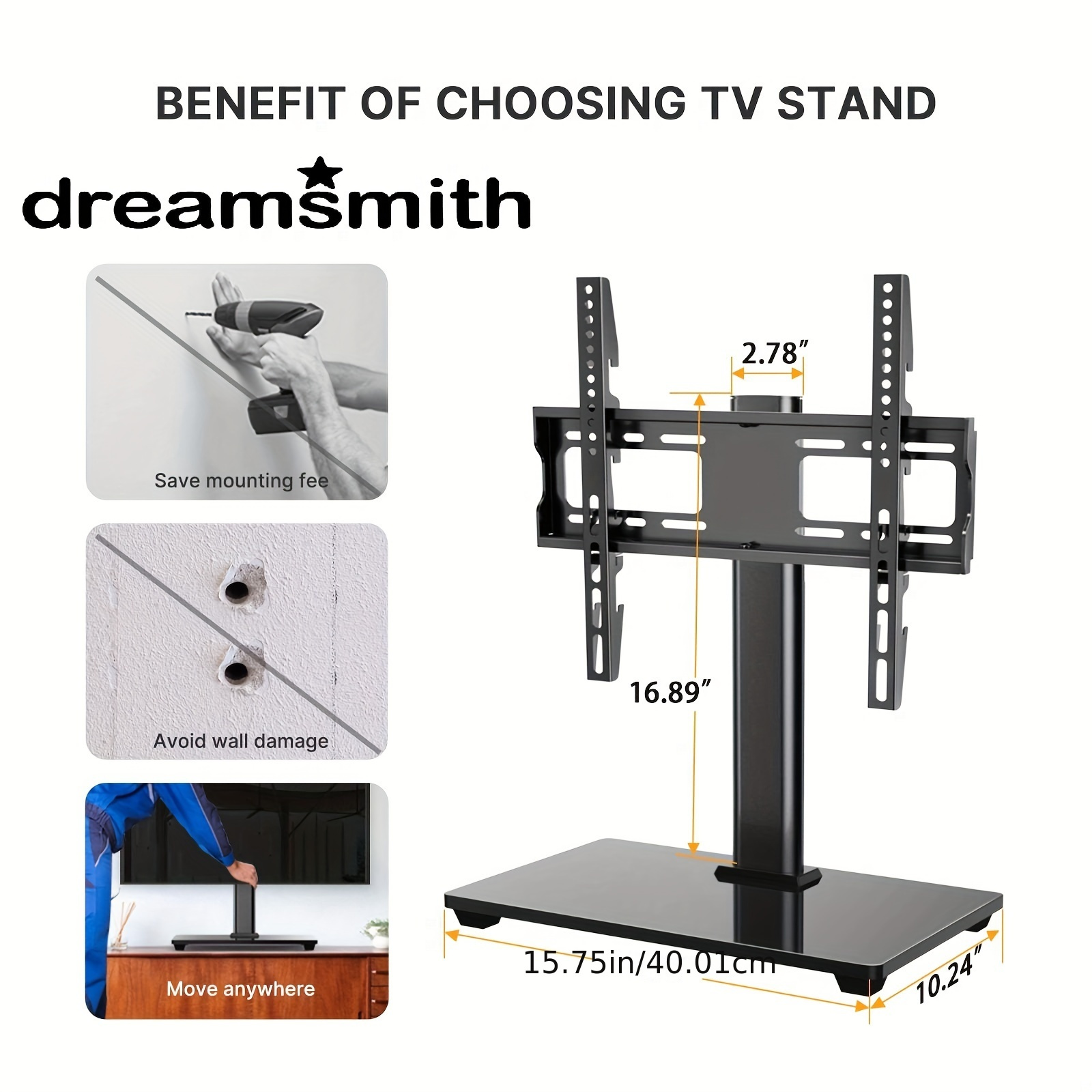 

Supports Up To 88 Lbs, 400x400mm, Universal Tv Stand/ - Table Stand For 32-60 Lcd Height And