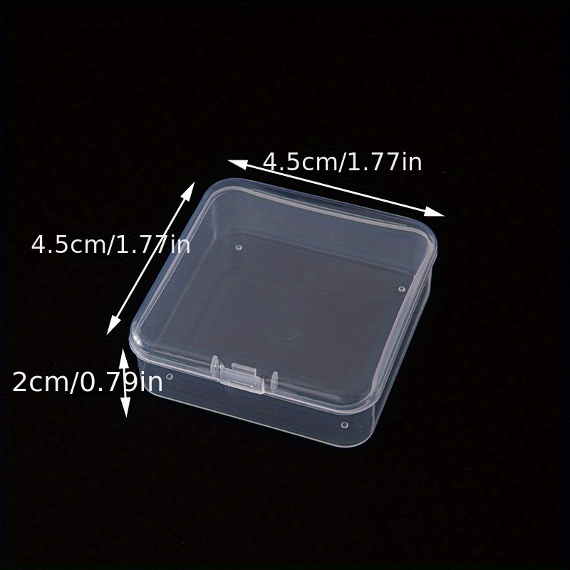 1pc Mini Desktop Storage Box - Hinged Plastic Case for Jewelry, Hardware,  Game Pieces, Crafts, Tiny Beads and More - 2 Grids for Organized Accessibili