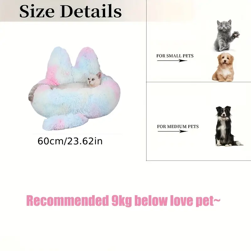 LOVEPET Cat Bed Closed Winter Warm Teddy Dog Bed Small Pet Washable Four  Seasons Universal Pet Nest