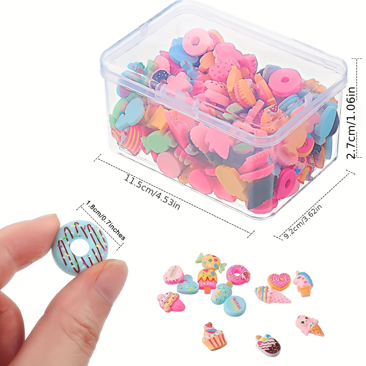HAOAN Resin Fake Candy Set Mixed Assorted Sweets Making Supplies for DIY  Craft Making and Ornament Scrapbooking 