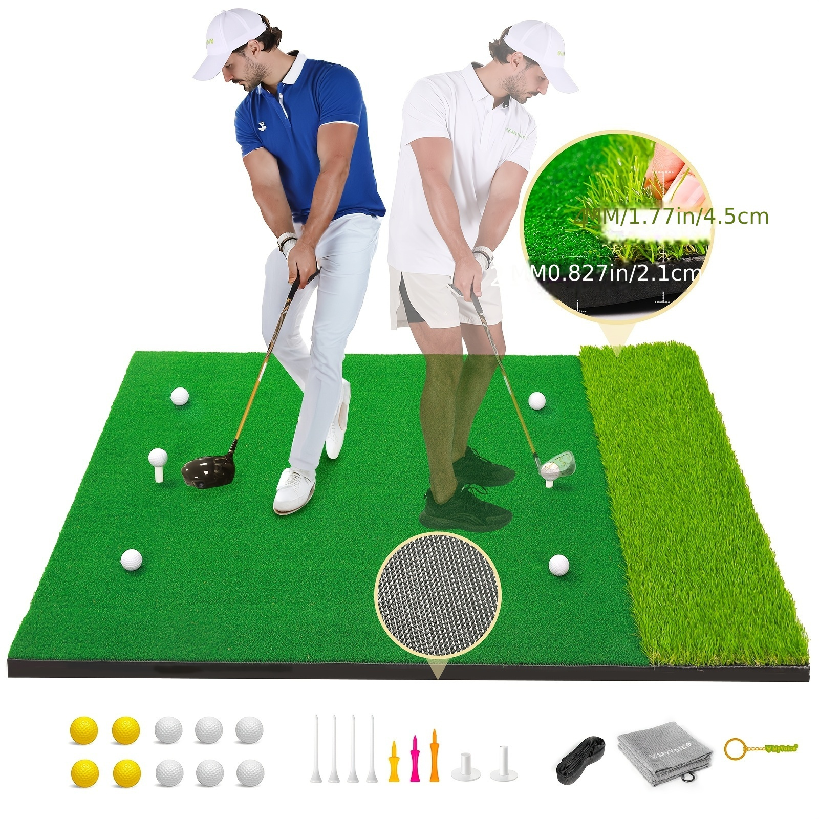 

Premium 5x4ft - Indoor/outdoor Precision Shot Training | Multiple Turf Options | High-, Non-slip Base | Hitting & Swing Practice, Golf Tool