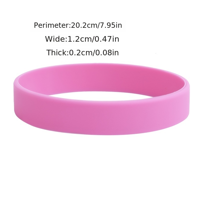 5 Pcs/Pack Solid Color Silicone Wristbands, Basketball Rubber Bracelets Rubber Band Bracelets Party Favors,Temu