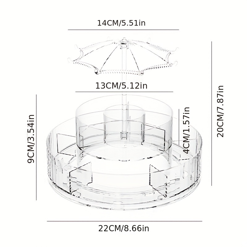 1pc Organizer Trucchi Rotante A 360 Gradi Vetrina Cosmetici - Temu