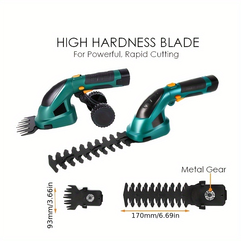 2-in-1 Haagknipper, 7.2V 2000mAh, Haagknipper met Telescopische Handgreep,