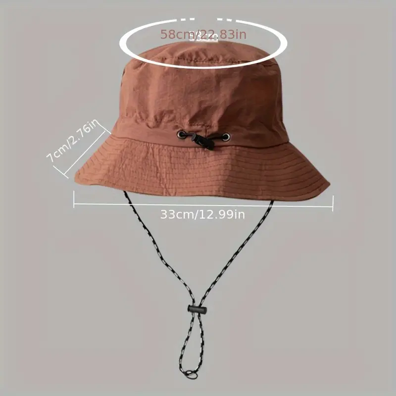 unisex Waterproof Outdoor Boonie Hat, Foldable Sun Protection Quick Drying Casual Fisherman Hat for Fishing Climbing Climbing,Temu