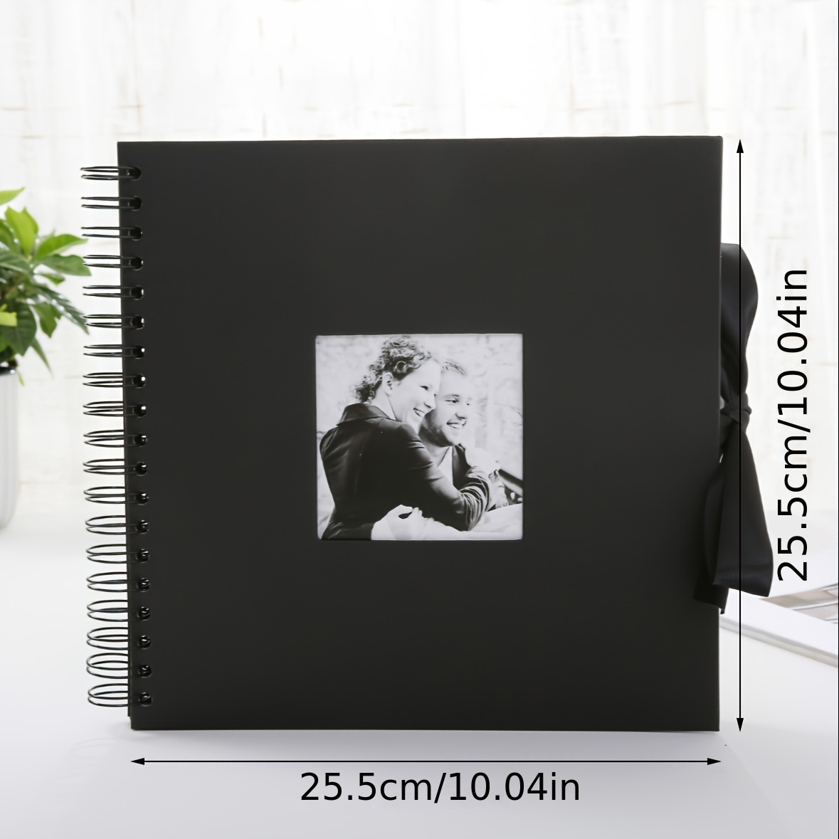 10 x 10 Inch DIY Scrapbook Album Black, 80 Pages Photo