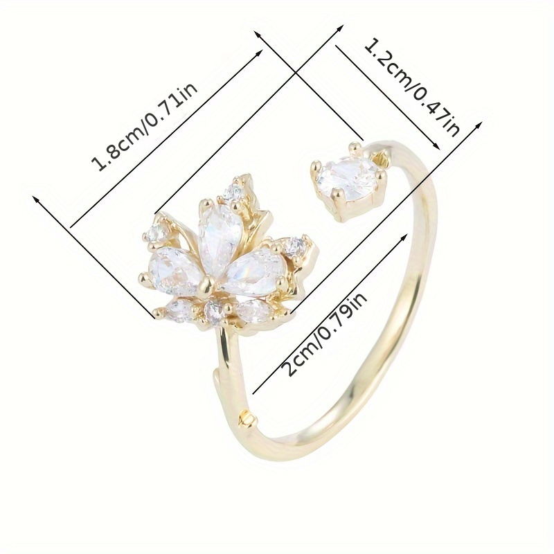 Maple Leaf Zirconia Ladies' Ring Set