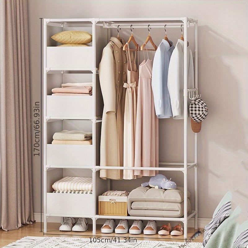 No Drilling Wardrobe Storage Rack, Clothing Layer Divider Holder, Bedroom  Accessories, Living Room Kitchen Bedroom, Home, Household Storage And  Organization - Temu
