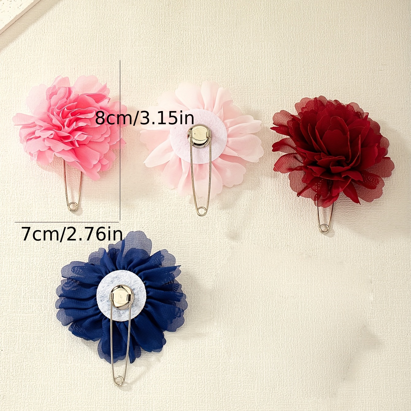 Brooch Women Flower Camellia, Fabric Jewelry Accessories