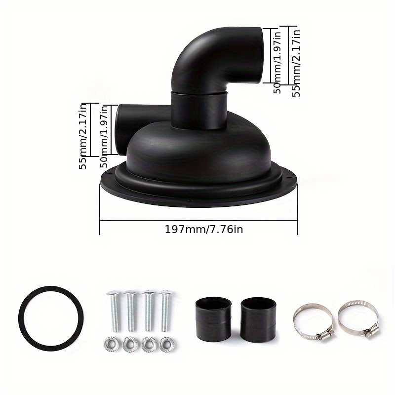 Image of Vacuum Cleaner Cyclone Dust Separator Cover With And Without Elbow (2 Sizes ), Dust Filtration Separator For Carpentry And Home Use (2 Colors From)
