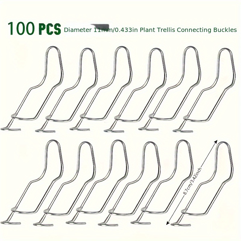 100pcs Of Plant Climbing Frame Clips, Plant Rack Connectors, 11mm