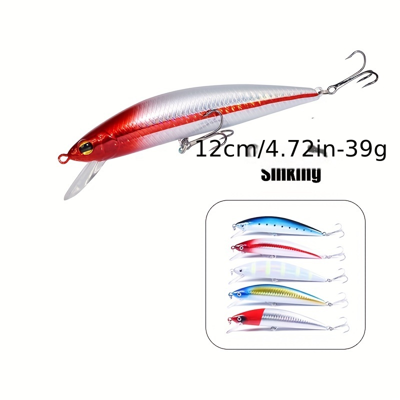 12cm Artificial Big Sinking Minnow Fishing Lure 4.72in - Temu