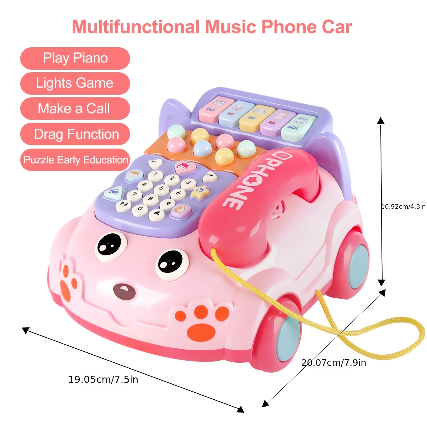 RINOTEG Smartphone Bambini, Telefoni e cellulari bambini Giocattoli  Musicale ELETTRONICI EDUCATIVI : : Giochi e giocattoli