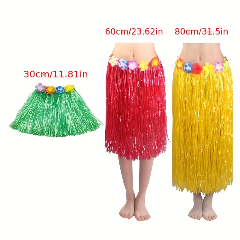 Hawaiian Straw Skirt Perfect Parties Performances Elastic - Temu Canada