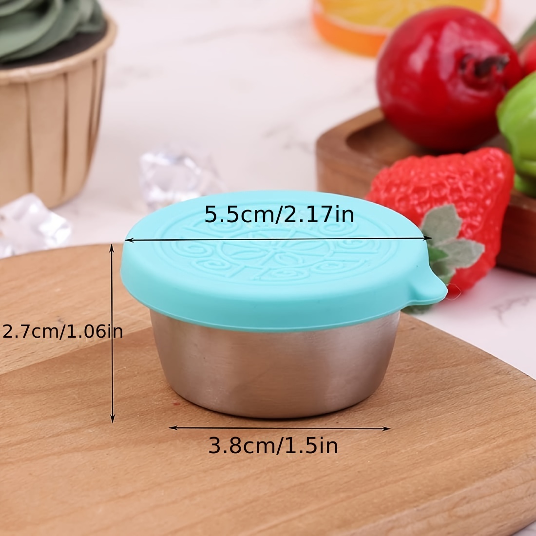 1pcs Salad Dressing Container To Go Reusable Stainless Steel Sauce