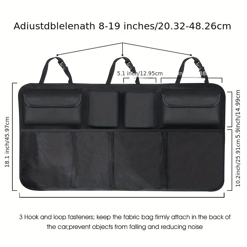 Car Trunk Storage Bag Oxford Cloth Hanging Bag Foldable Debris Storage