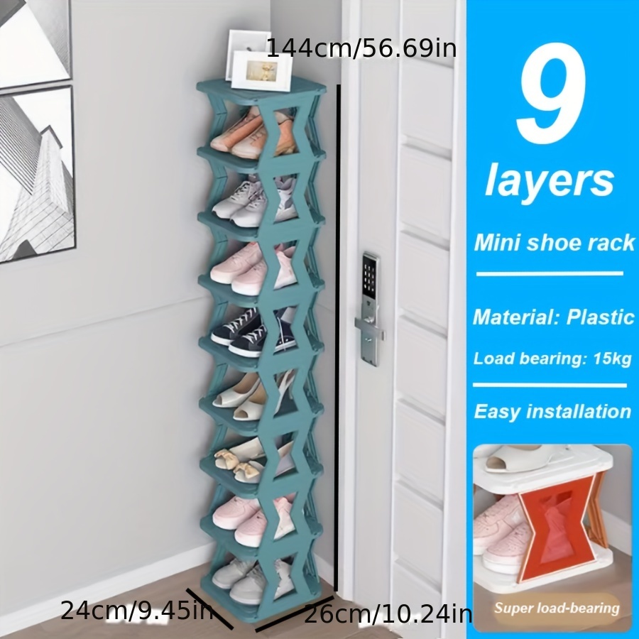 1pc Folding Shoe Rack, Dormitory Simple Shoes Shelf, Mini Foldable  Multi-layer Free Installation Space Saving Shoe Rack, Small Shoes Storage  Rack