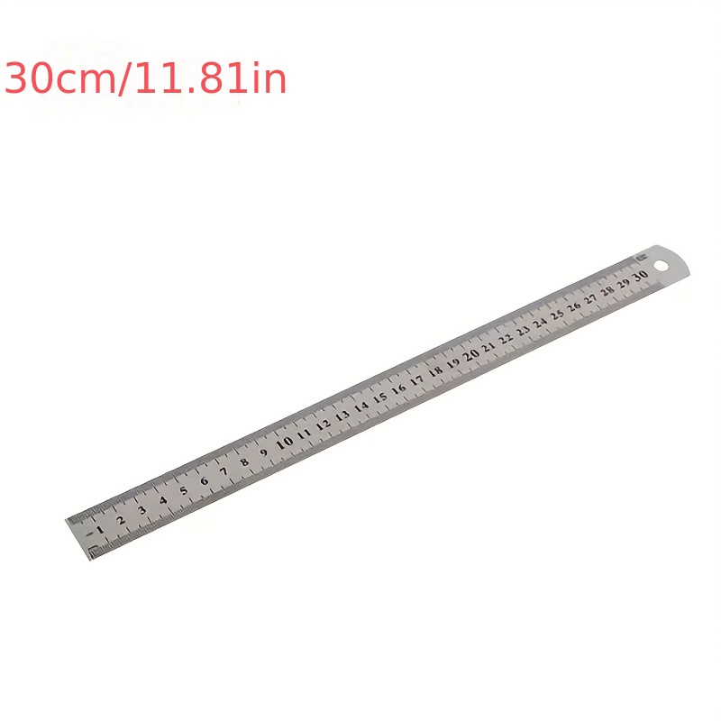 2pcs Stainless Steel Ruler 12 Inch And 6 Inch Metal Rule Kit With  Conversion Table