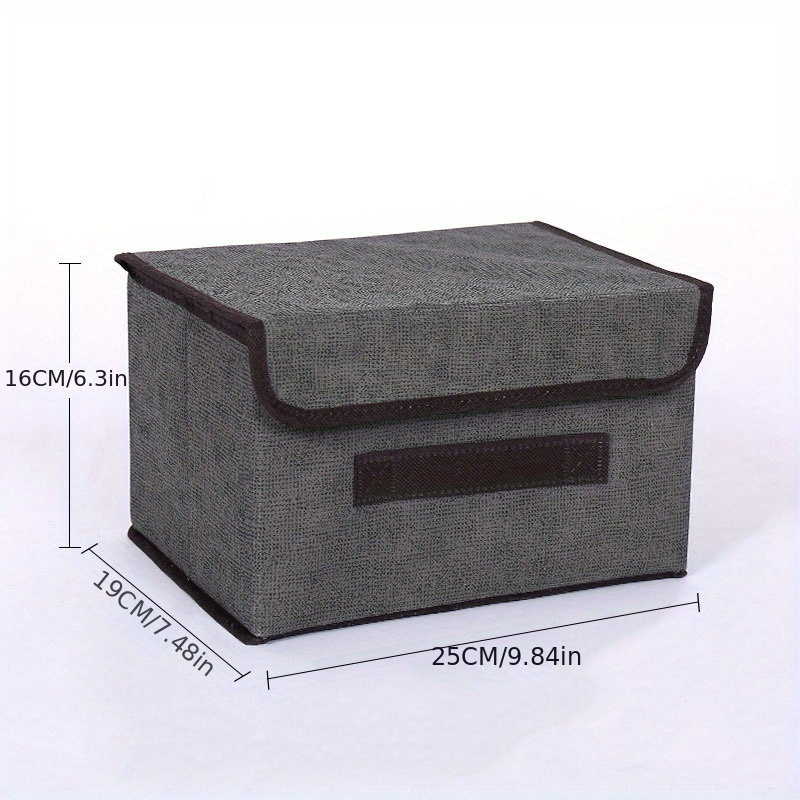 1Pc Grey Large Capacity Non-Woven Storage Box for Clothing And