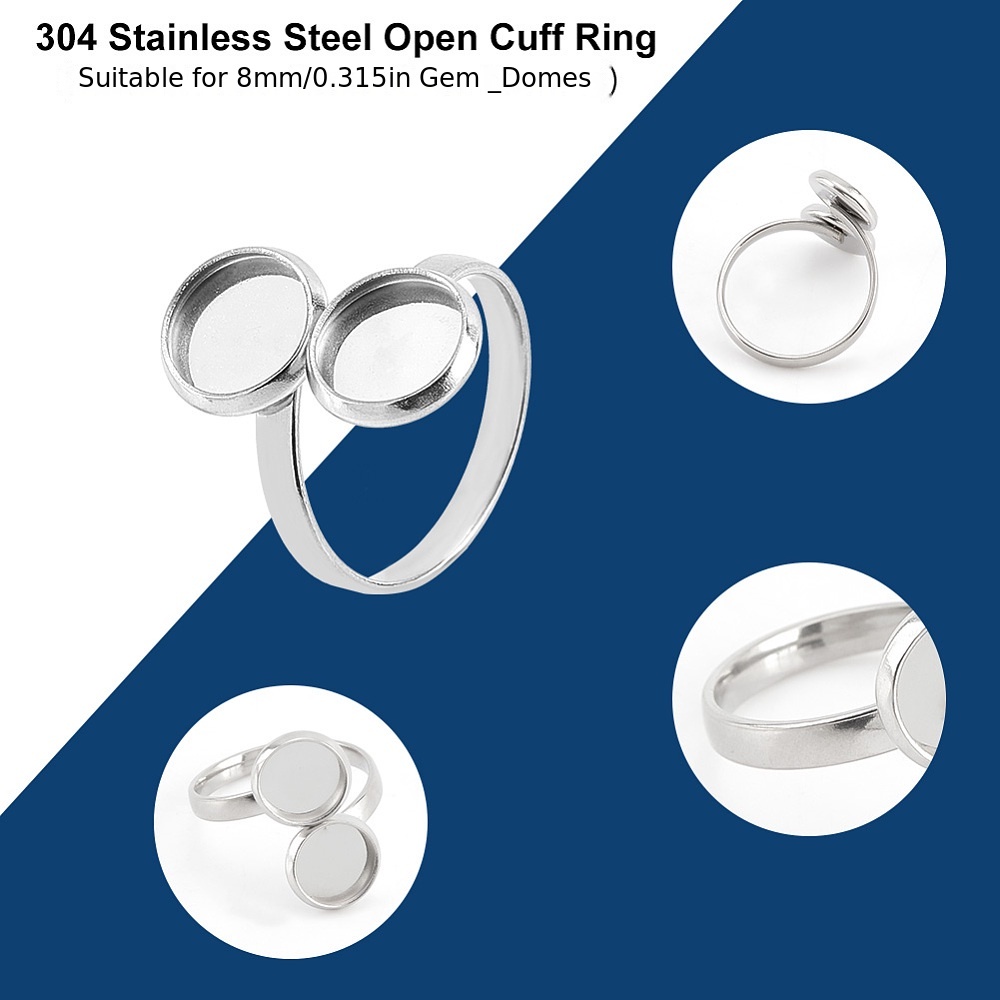 Ring Blanks Adjustable Flat Ring Base Blank Finger - Temu