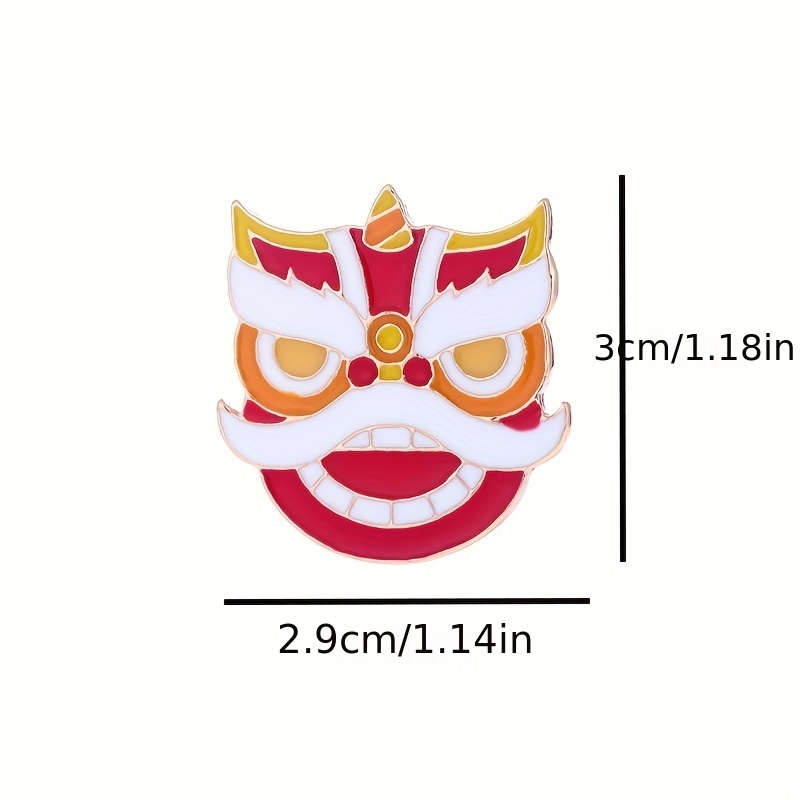 Colorful Chinese Lion Dance Enamel Pin Set Perfect Kids - Temu