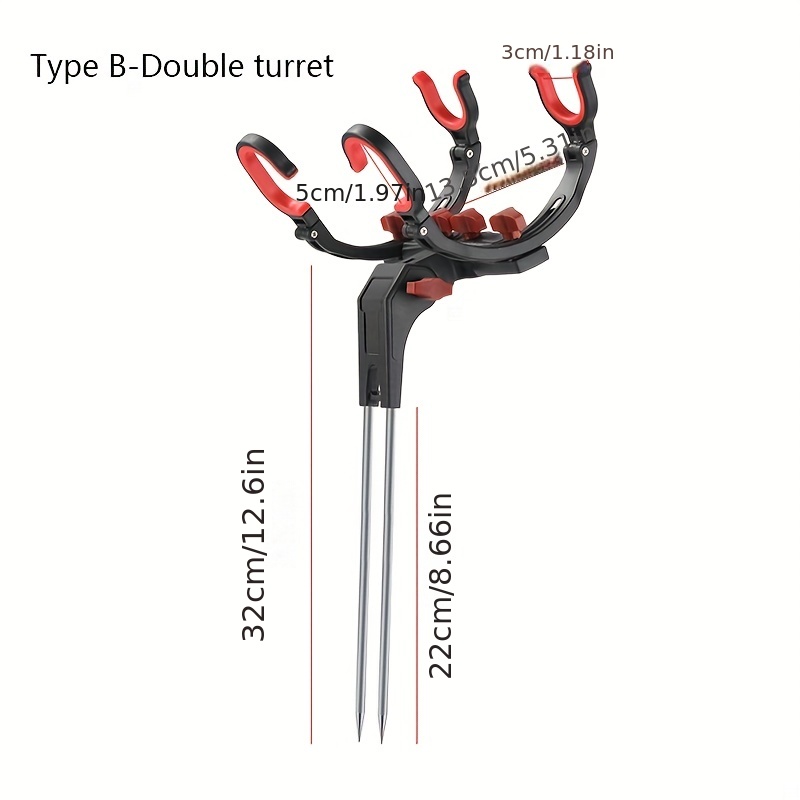360 Degree Adjustable Rod Holder For Bank Fishing - Securely Holds Fishing  Pole For Hands-Free Fishing Experience - Red