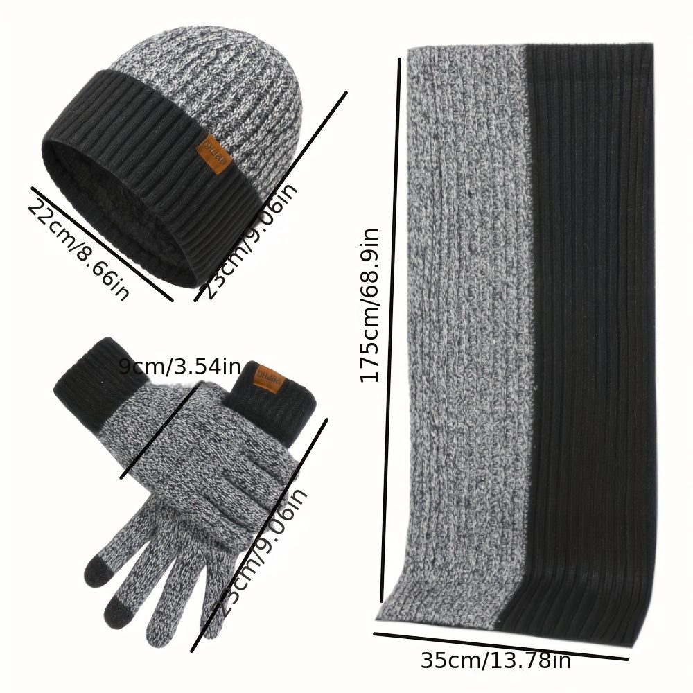 Winter Sports Three Piece Set - Gloves, Scarf, Hat