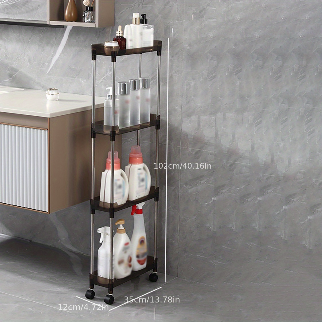 Kitchen shelf with cabinet door, floor multi-storey storage