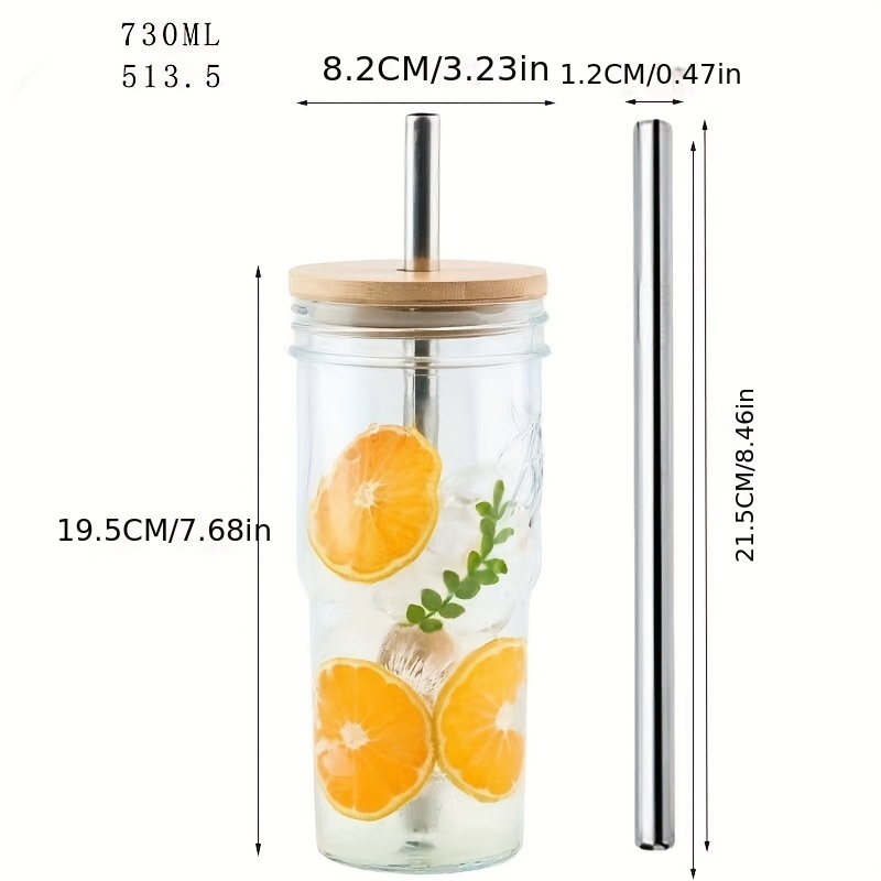 High Borosilicate Glass Water Cup Airtight Lids Straws - Temu