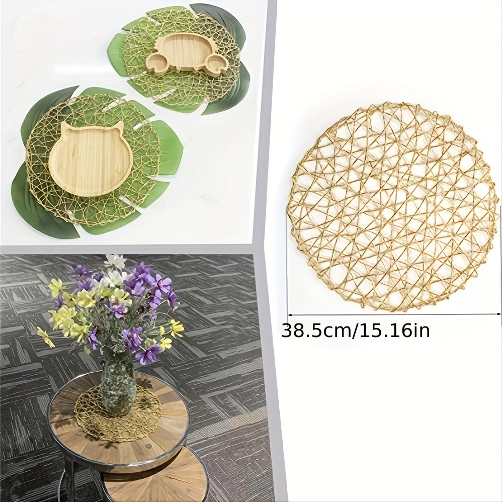 Durable Woven Placemat Stylish Hollow Design Elegant Table Temu