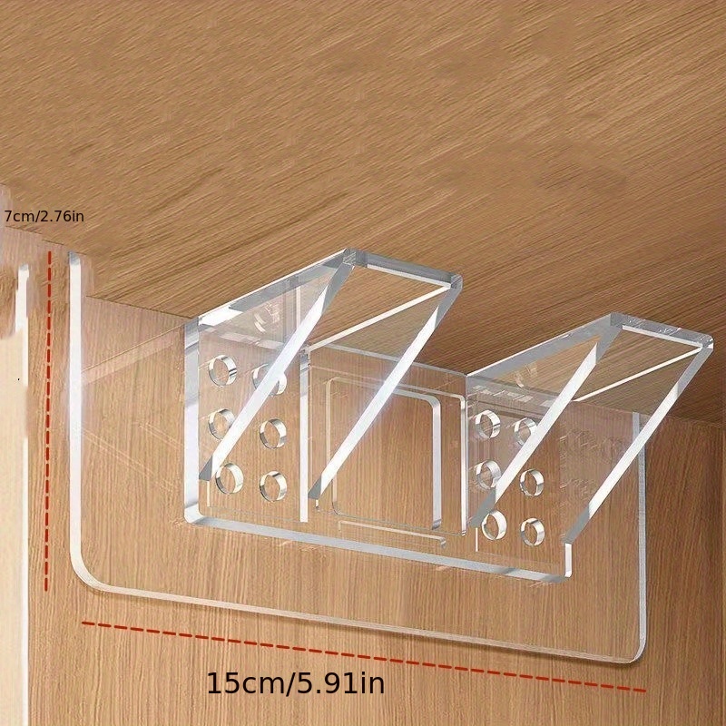 4Pcs Self Adhesive Sticky Shelf Bracket Support Peg Pin Angle