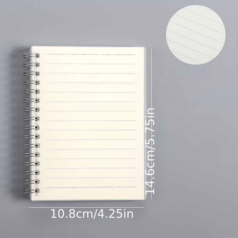 80sheets A6 Creative Coil Notebook Horizontal Line Grid Lattice Blank