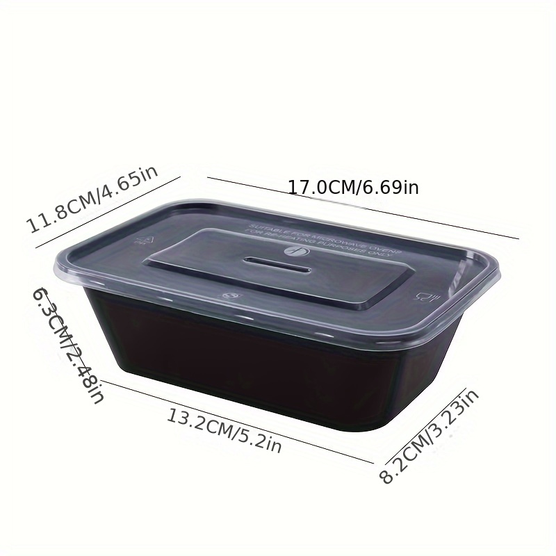 Meal Prep Containers, Large Black Square Boxes, Disposable Food Containers,  Disposable Plastic Containers, Kitchen Food Storage Containers, Disposable  Lunch Boxes, Used For Business And Outdoor Dining Box Sets - Temu