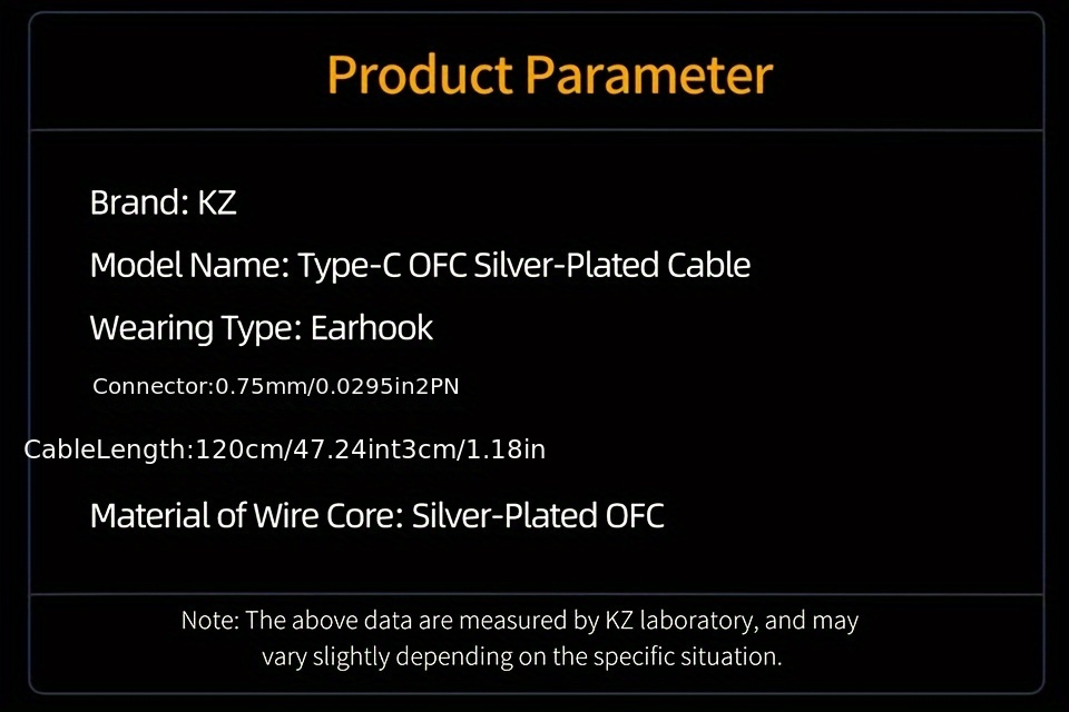 kz type plated wire type c data cable oxygen free copper dual pin plug hifi earphone cable Product details 10