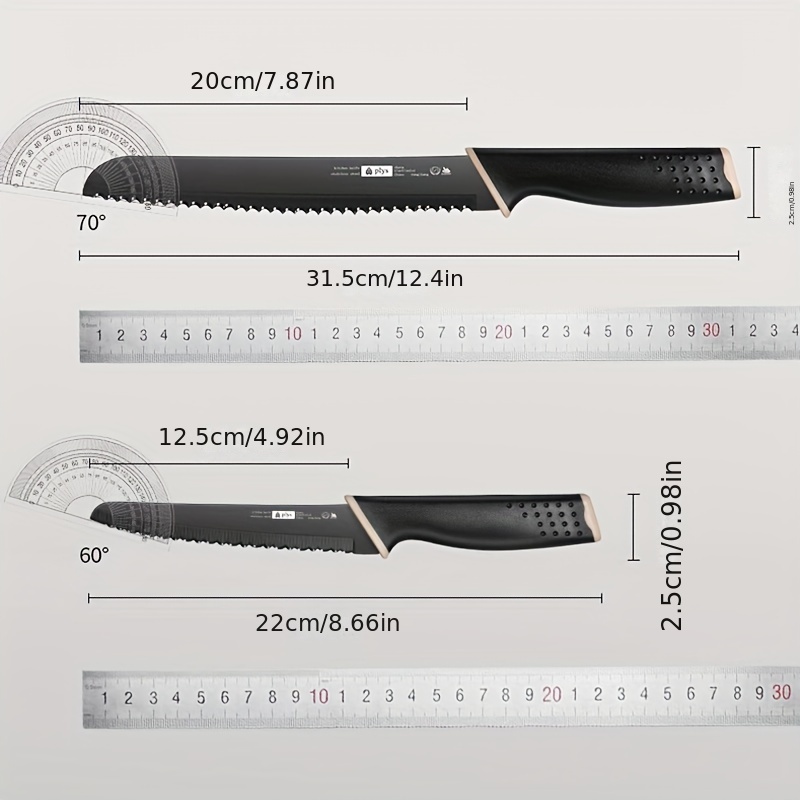 1 Cuchillo Pan Cuchillo Serrado 8 Pulgadas Cuchillo Cortar - Temu