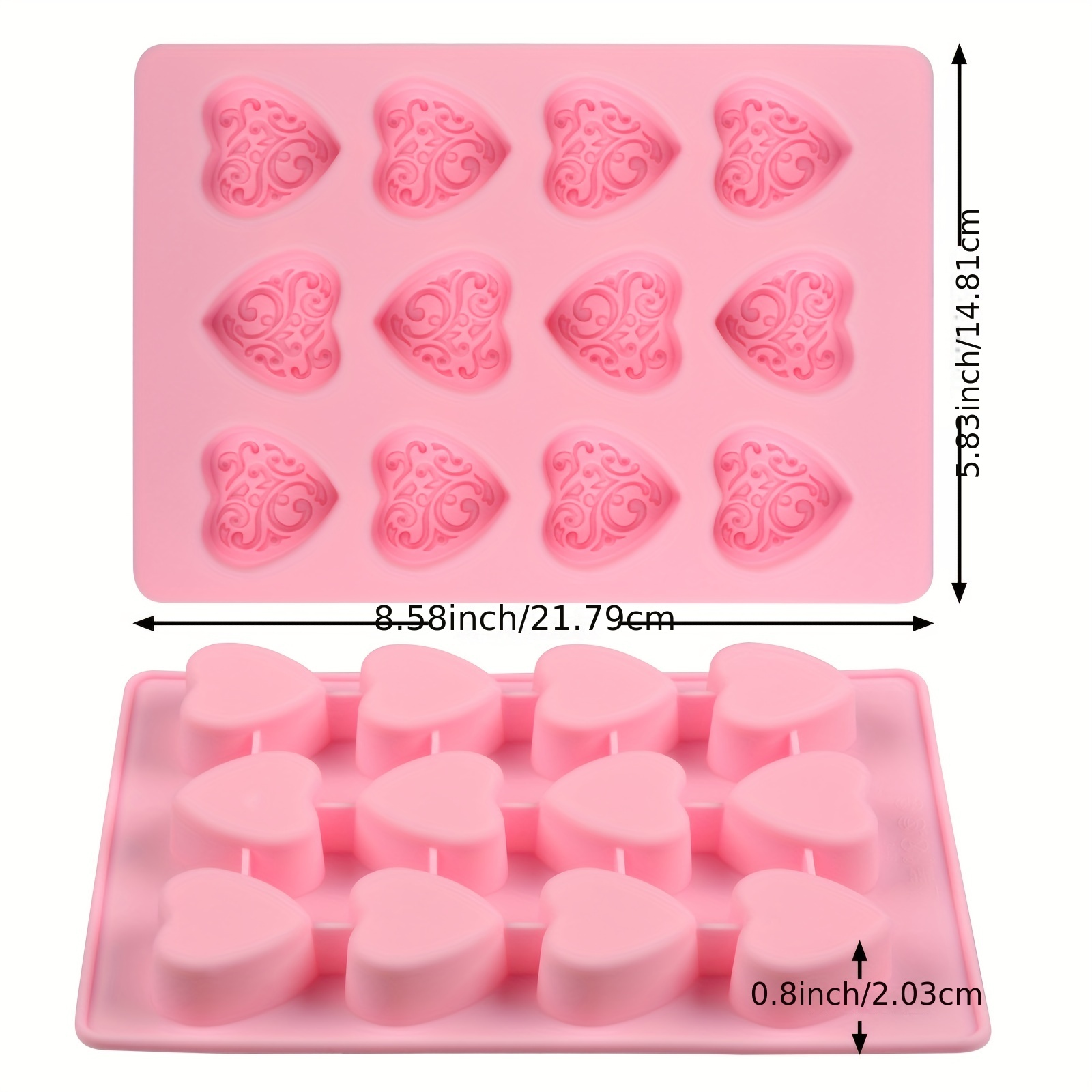 Food Grade Silicone Flower Molds, Baking Sheets With Flowers And Hearts,  Candy, Jelly, Ice Cube, Muffin Silicone Molds - Temu