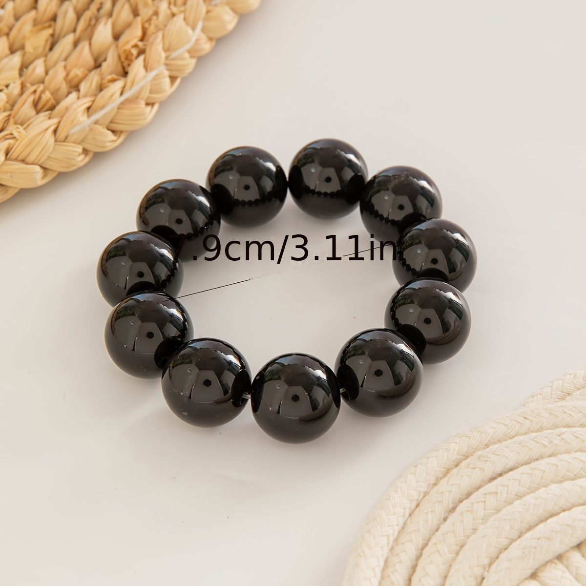 Bohemian Resin Statement Beaded Chain Bracelet, Versatile Design
