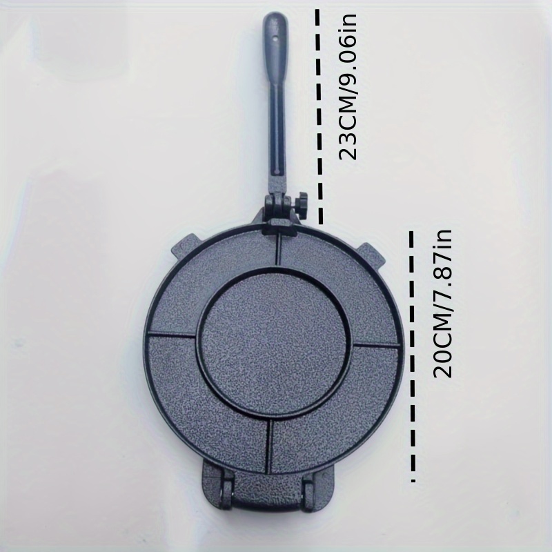 Manual Aluminum Tortilla Press - Heavy-Duty Round Cake Maker with Ergonomic Handle, Non-Stick Surface for Evenly Pressed Dumplings, Tacos, Empanadas