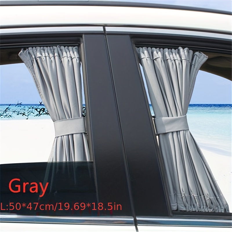 Pare-soleil en maille pour voiture, accessoires de style, rideau de Protection  Uv pour fenêtre latérale, Fil 4pcs