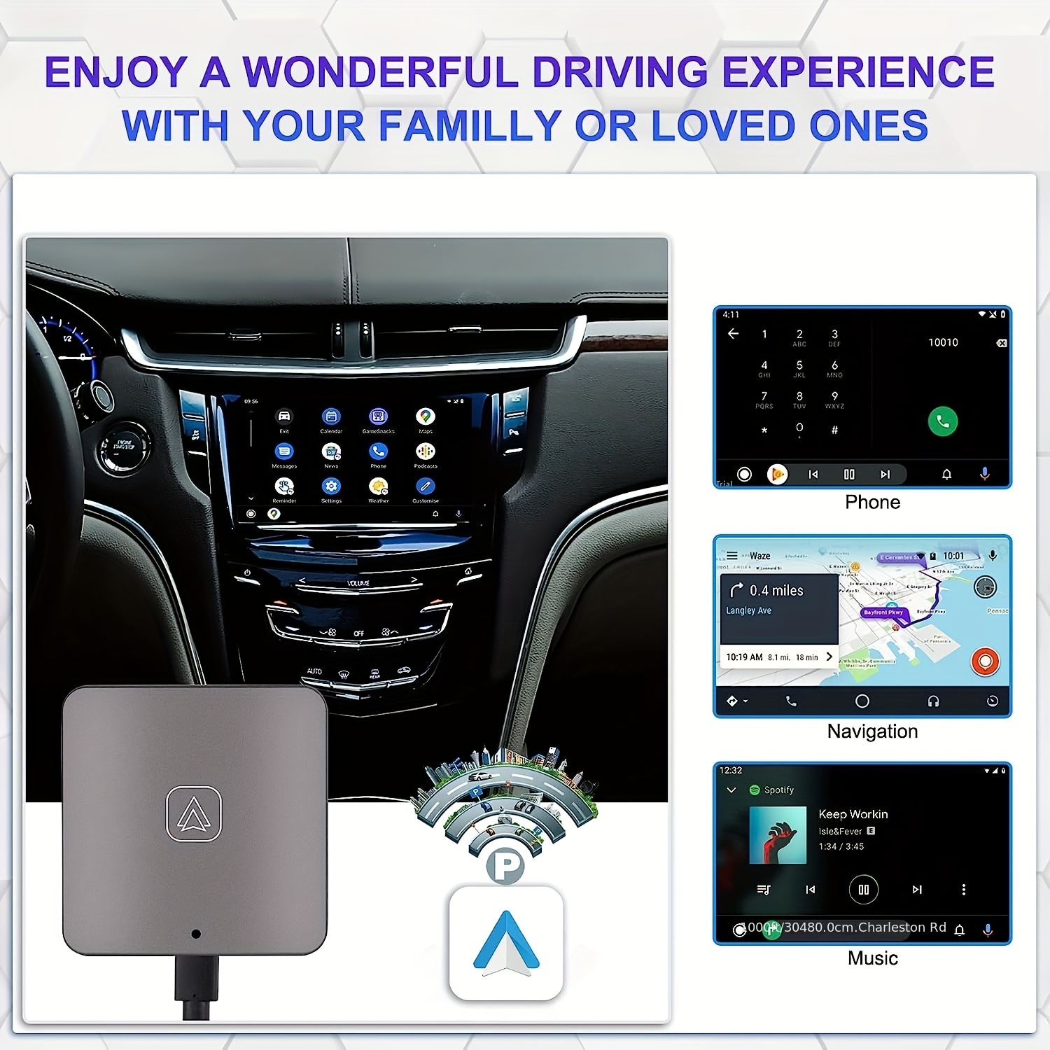 Wireless Android Auto Adapter Wireless Android Auto Magic Box, For Wired  Android Auto Cars Dongle Plug Play Wired Android Auto Required