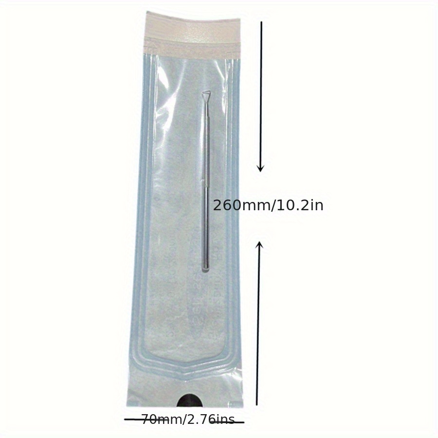 TEMU 100pcs Sacs de nettoyage jetables pour outils de nail art, sourcils tatoués, outils en métal, plastique et film de papier, sac de nettoyage pour