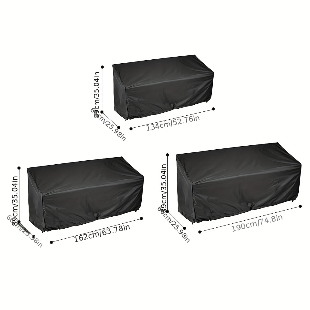 1pc Outdoor Bench Cover 210d Heavy Duty 2 Seater 3 Seater 4 Seater ...