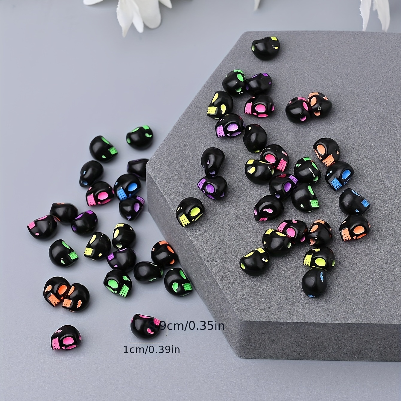 Halloween Skull Beads For Bracelet Necklace Beaded Material - Temu