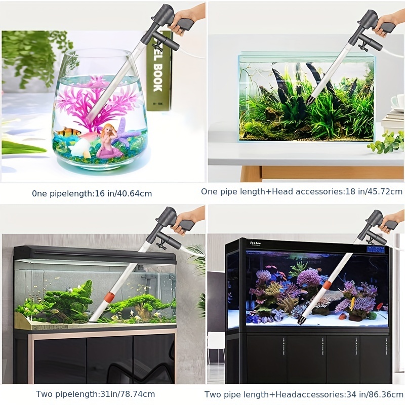 Fish Tank Cleaner - Aquarium Gravel Cleaner, 530GPH/32W Electric Fish Tank  Cleaning Tools, Adjustable Water Flow Aquarium Cleaner Kit, Turtle Betta