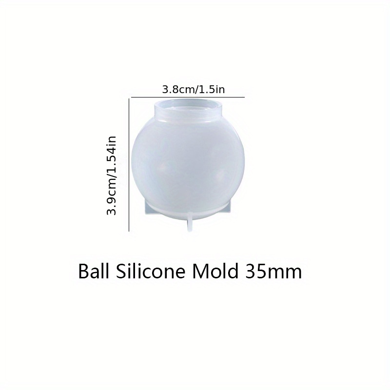 LET'S RESIN 9 moldes de silicona esférica para resina, moldes de resina de  esfera 3D sin costuras mejorados, moldes de resina epoxi de bola redonda