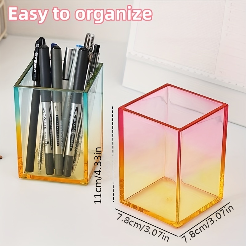 Complete Office Supplies Set Acrylic Stapler Tape Holder Pen - Temu