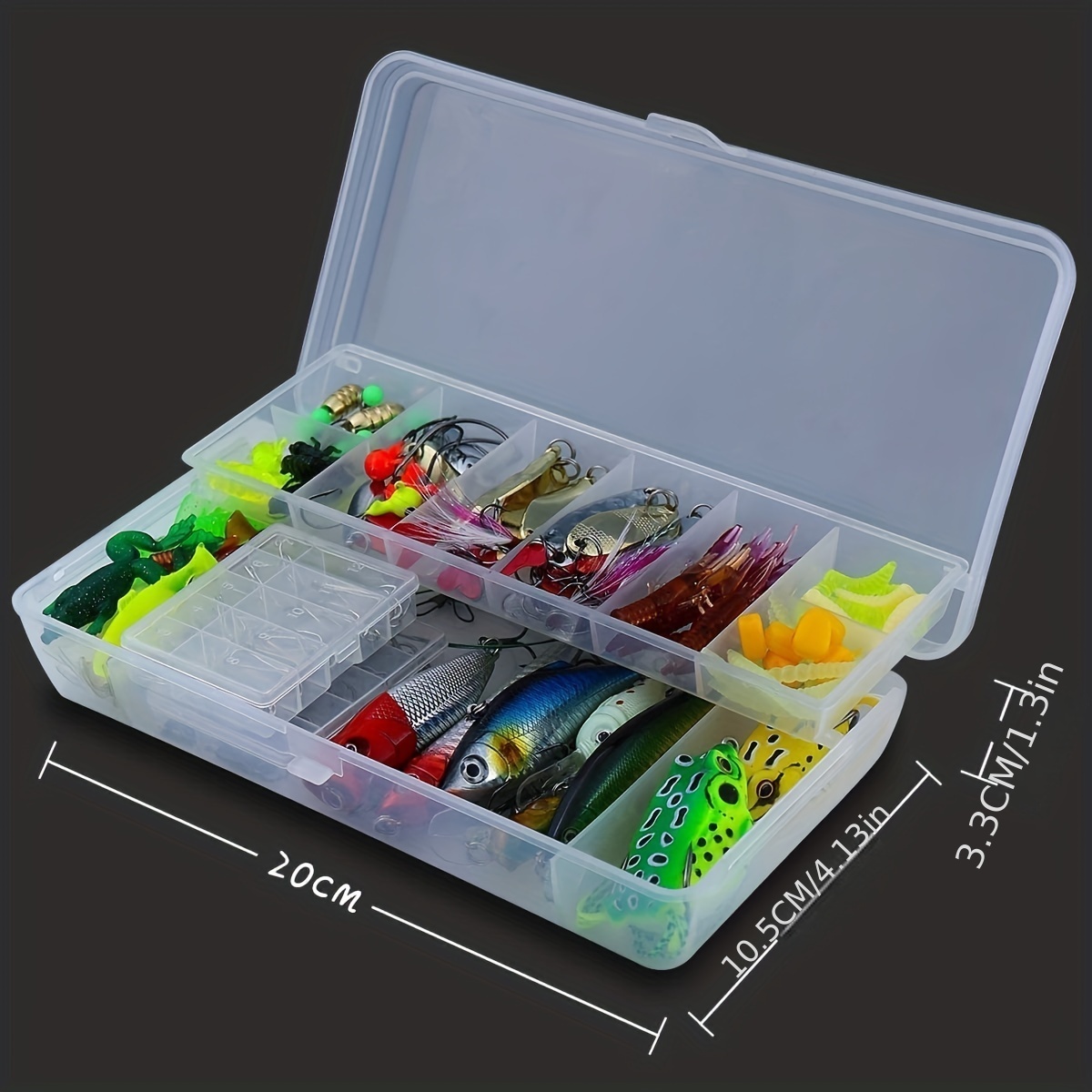 Complete Sea Bass Fishing Tackle Kit Lures Hooks Storage Box