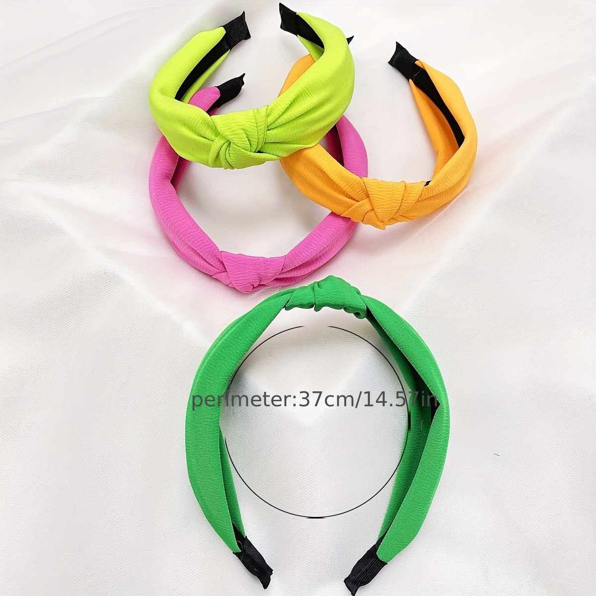 a set 4 womens colorful headbands multi color hair additions  display picture 2