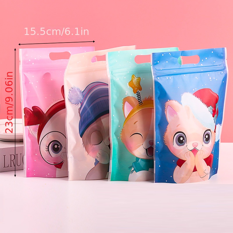 6 Pieces Reusable Snack Bags for Kids Sandwich Bags Snack Pouch Zipper  Cartoon Washable Lunch Bags for Food Storage, 7 x 7 Inch, 6 Styles (Cute  Style)