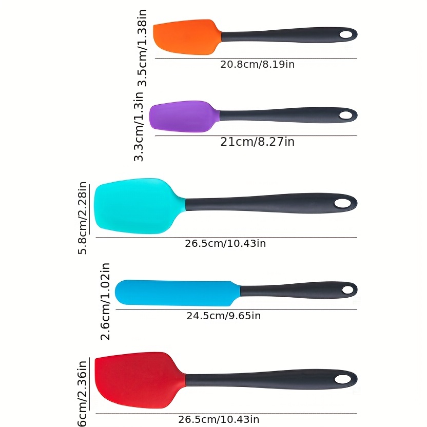 Food Grade Silicone Spatula Set, Non-stick Rubber Baking Mixing Scraper Set  With Stainless Steel Core, Heat Resistant Kitchen Baking Utensils, Kitchen  Utensils, Red - Temu